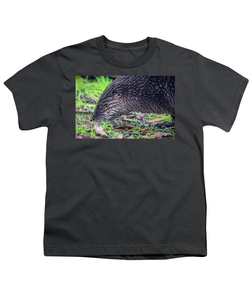 Nature Youth T-Shirt featuring the photograph River Otter Astray by DB Hayes