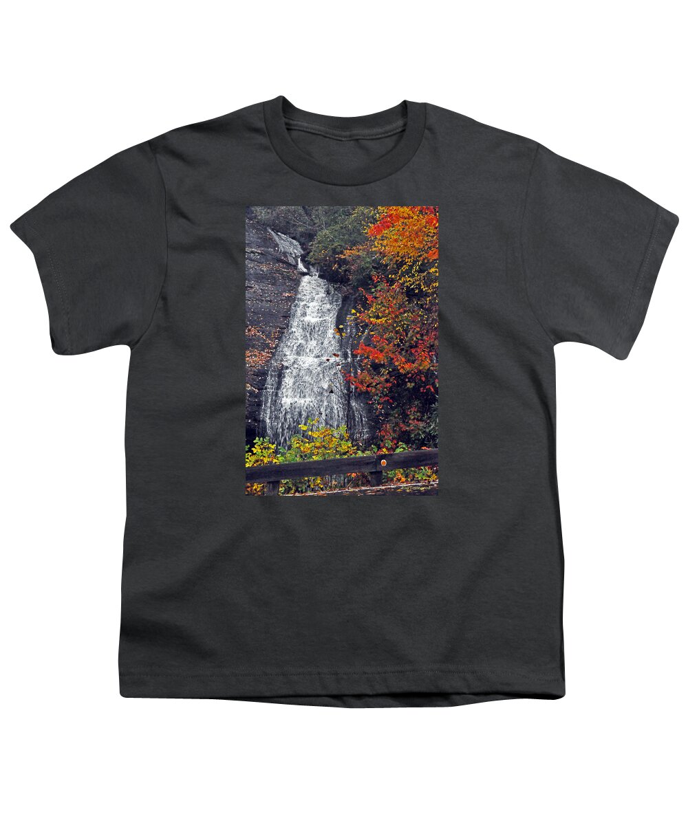 Fall Youth T-Shirt featuring the photograph Roadside Waterfall by Kay Lovingood
