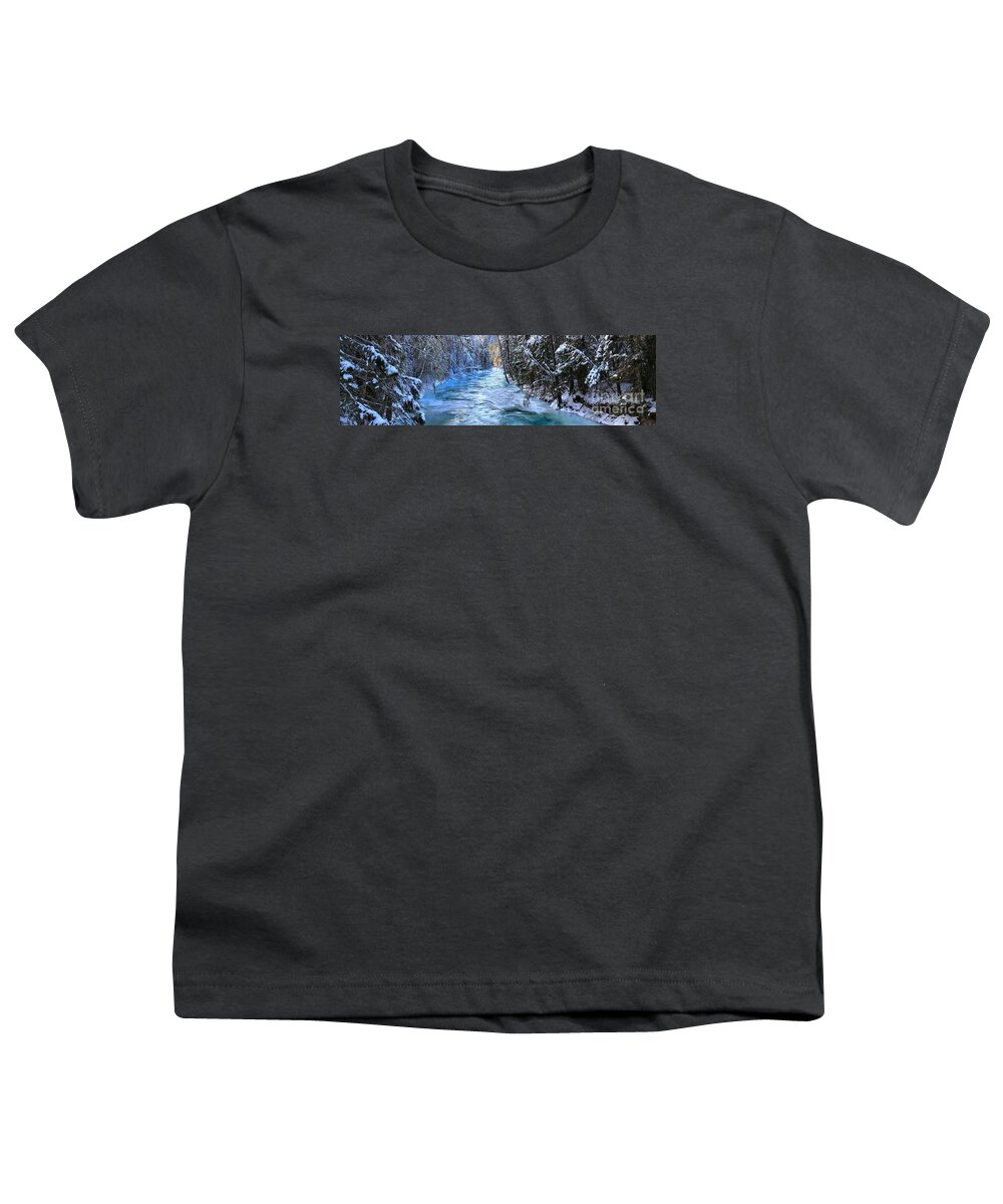 Robson River Youth T-Shirt featuring the photograph Robson River Winter Spectacular by Adam Jewell
