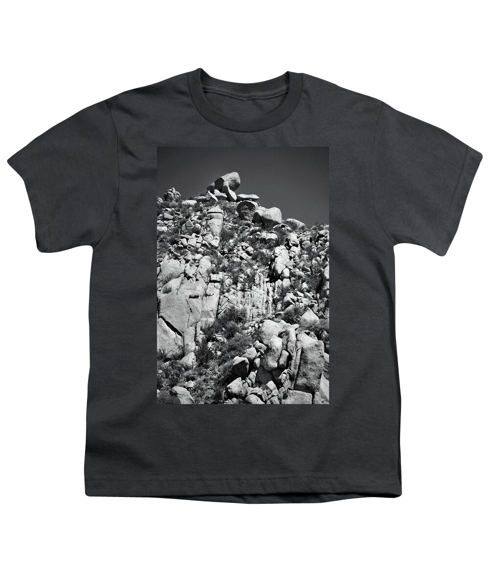 Landscape Youth T-Shirt featuring the photograph Rock Face Sandia Mountain by Ron Cline