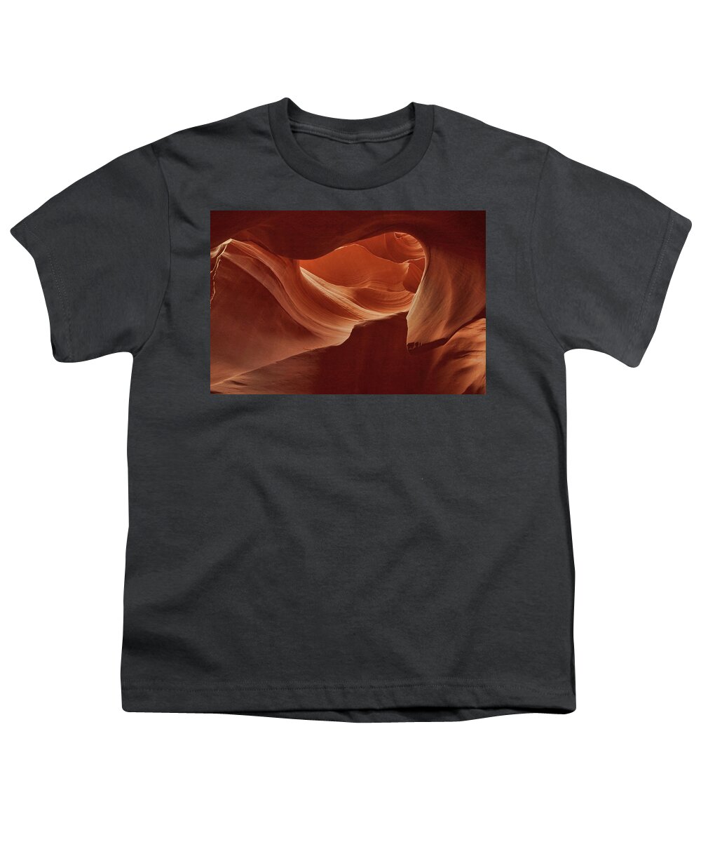 Antelope Canyon Youth T-Shirt featuring the photograph Rocky Swirls by Theo O'Connor