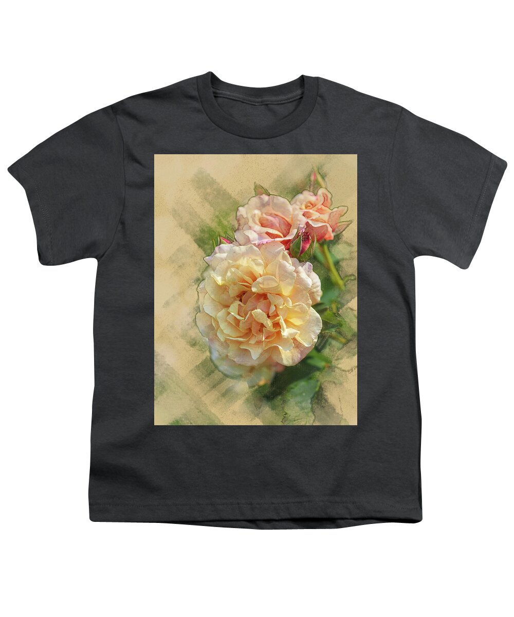 300 Mm F/4 Is Usm Youth T-Shirt featuring the digital art Rose 3 by Mark Mille