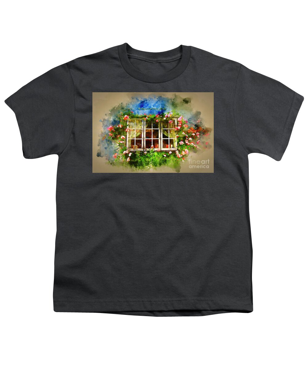 7styles Youth T-Shirt featuring the photograph Rose Window by Jack Torcello