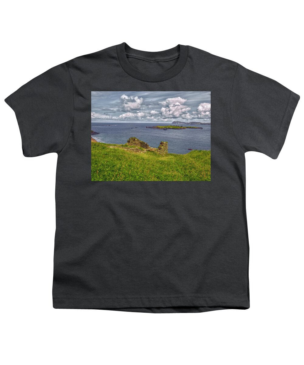 Sea Youth T-Shirt featuring the photograph Ruin and sky.  by Leif Sohlman
