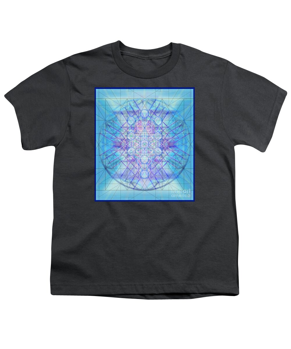 Multiple Layers Youth T-Shirt featuring the digital art Sacred Symbols Out of the Void A3C by Chris Pringer