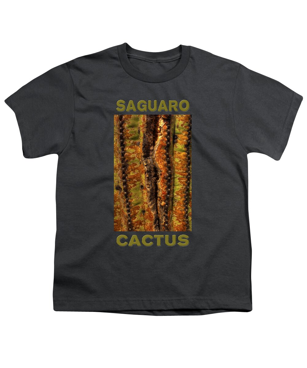 Saguaro Youth T-Shirt featuring the photograph Saguaro Detail No. 23 by Roger Passman