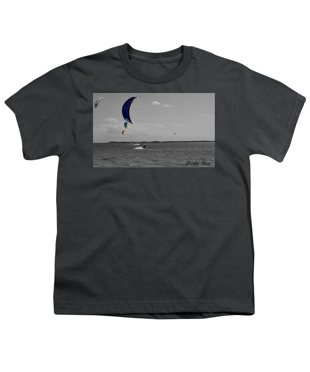 Art Youth T-Shirt featuring the photograph Sails in color by Bradley Dever