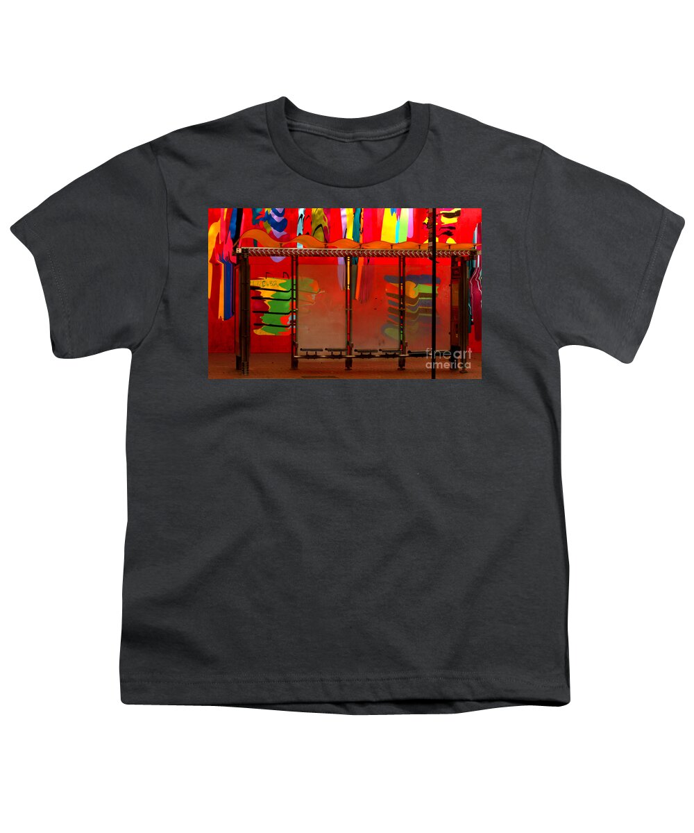 San Francisco Youth T-Shirt featuring the photograph San Francisco California Bus Stop by Michael Hoard