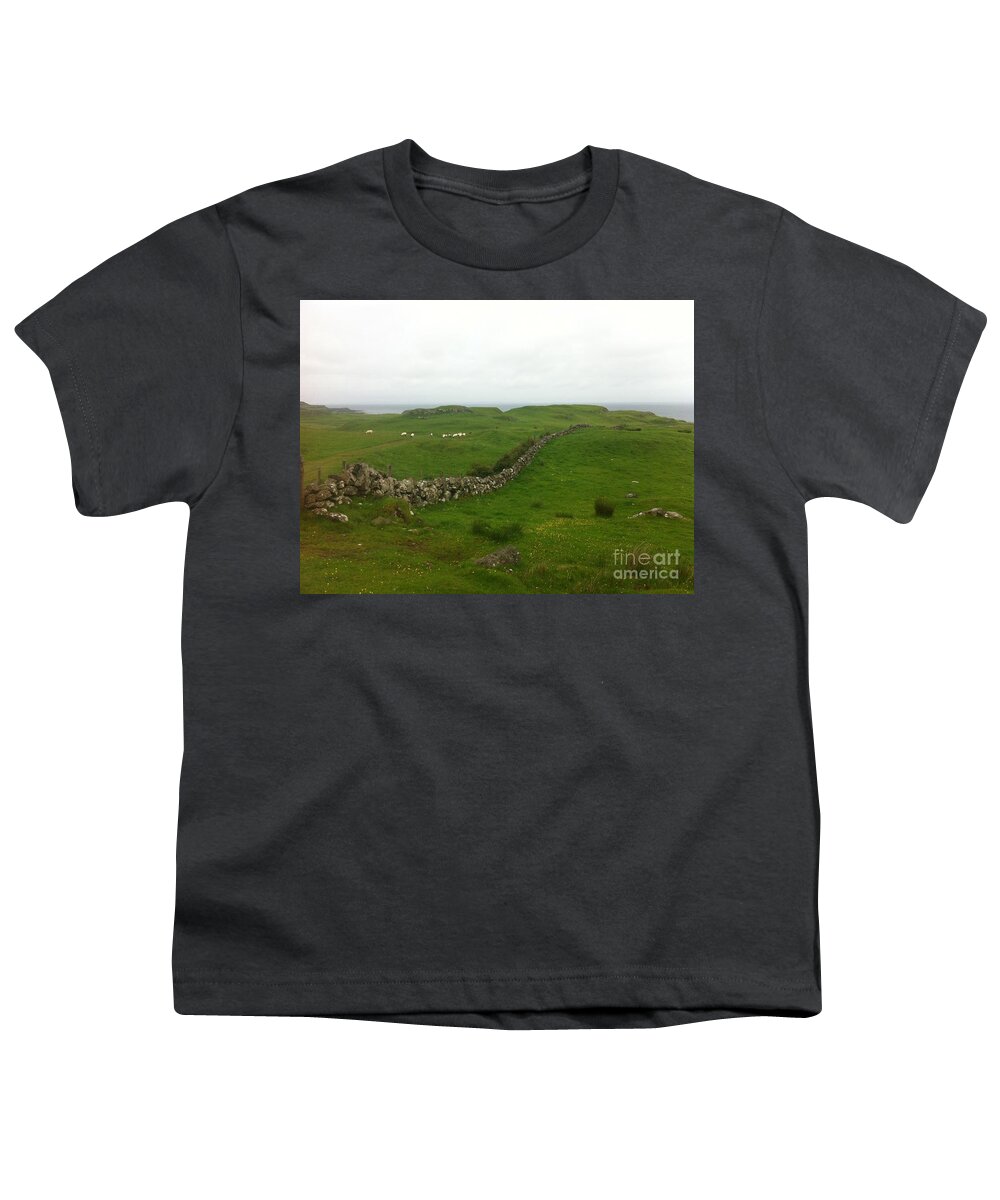 Scotland Youth T-Shirt featuring the photograph Scottish Wall by Kate Conaboy