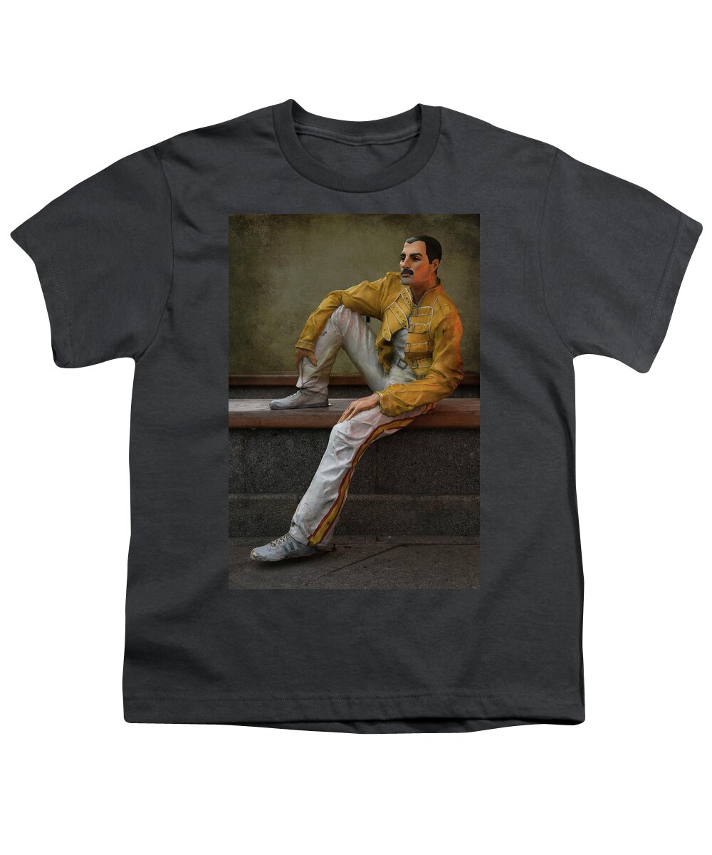 Queen Youth T-Shirt featuring the photograph Sculptures of Sankt Petersburg - Freddie Mercury by Jaroslaw Blaminsky