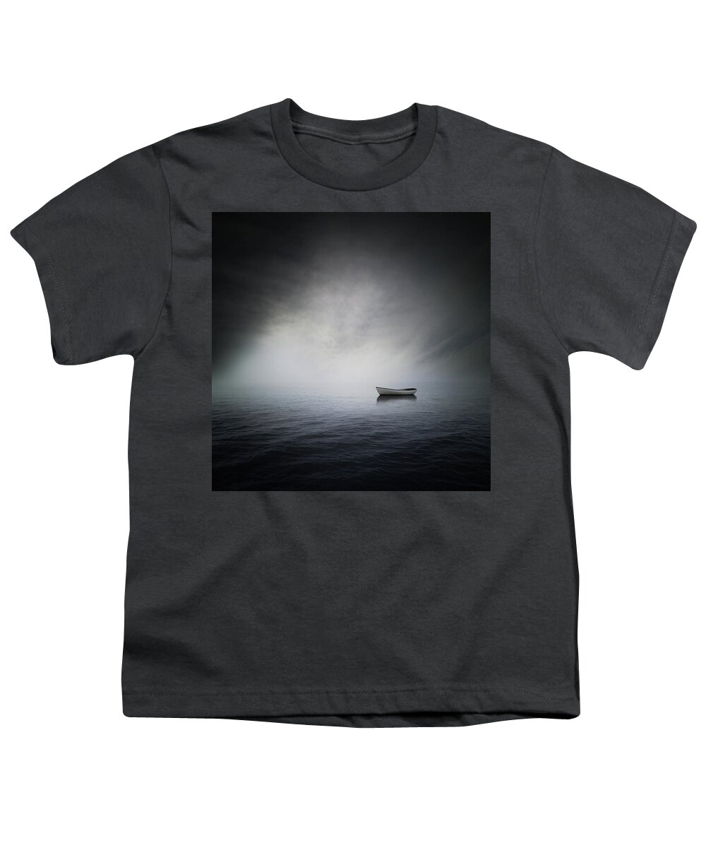 Boat Youth T-Shirt featuring the digital art Sea by Zoltan Toth
