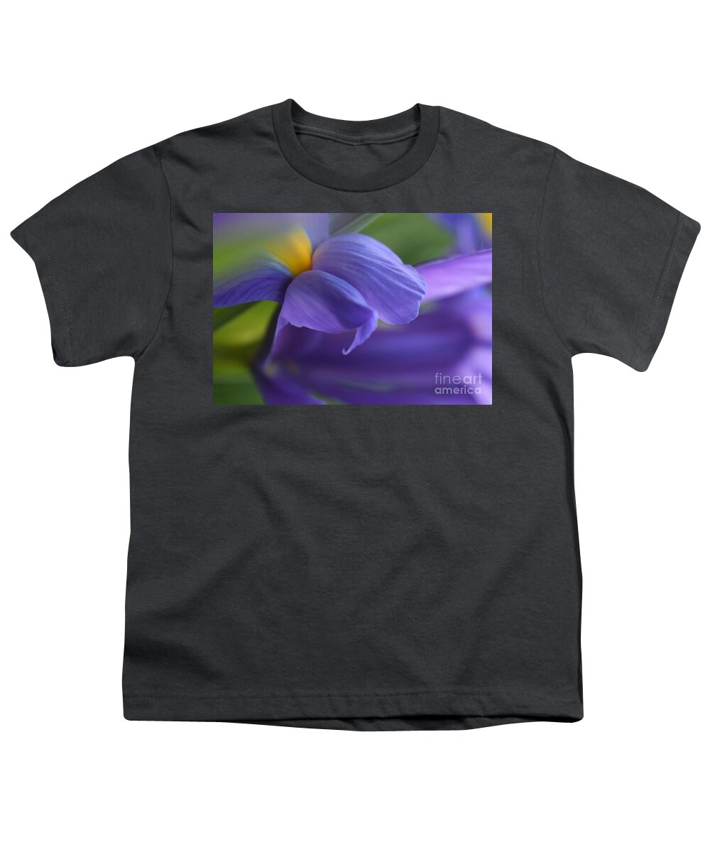 Iris Youth T-Shirt featuring the photograph Secrets of Iris by Debra Banks