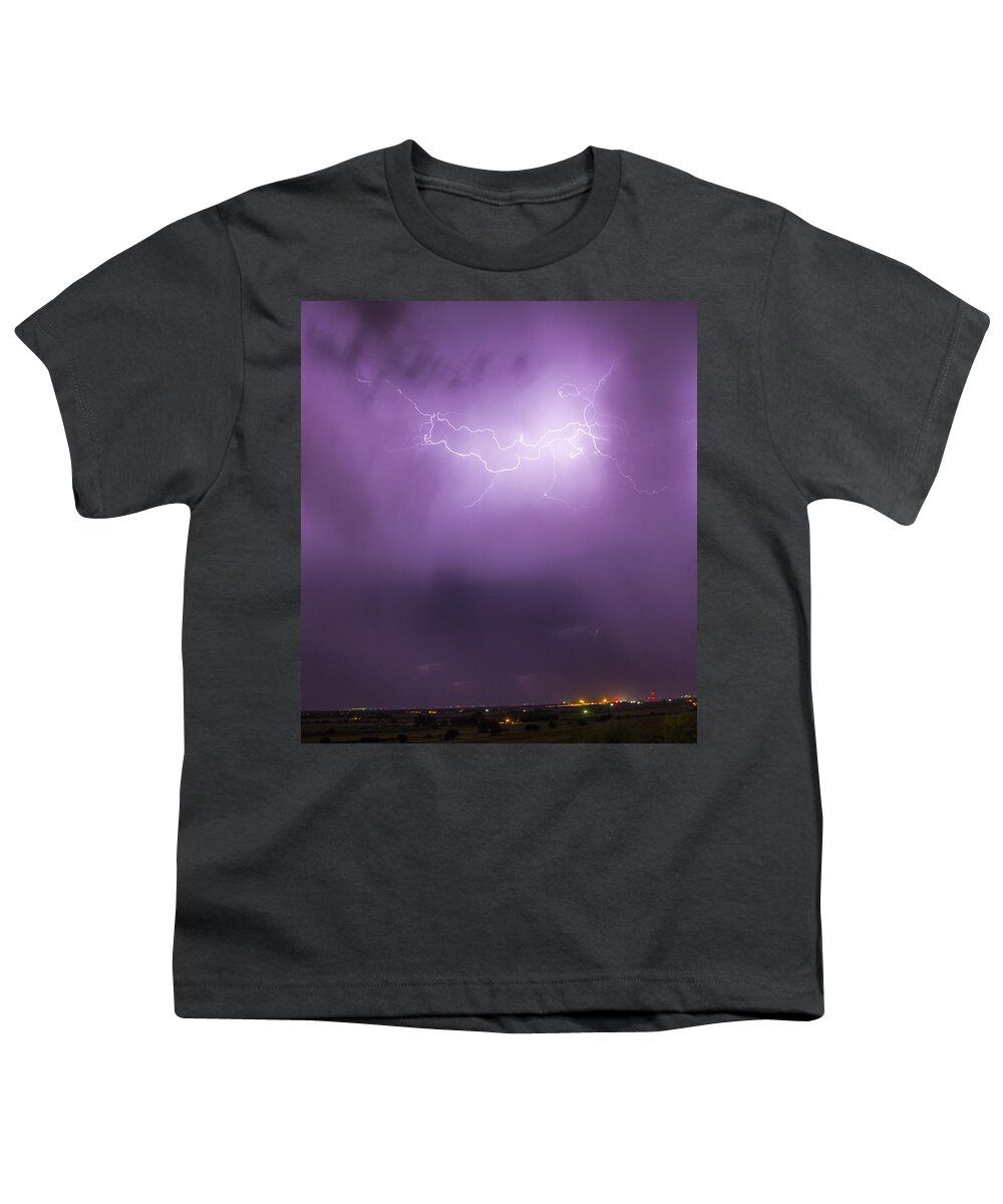 Nebraskasc Youth T-Shirt featuring the photograph September Nebraska Storm Cells 024 by NebraskaSC