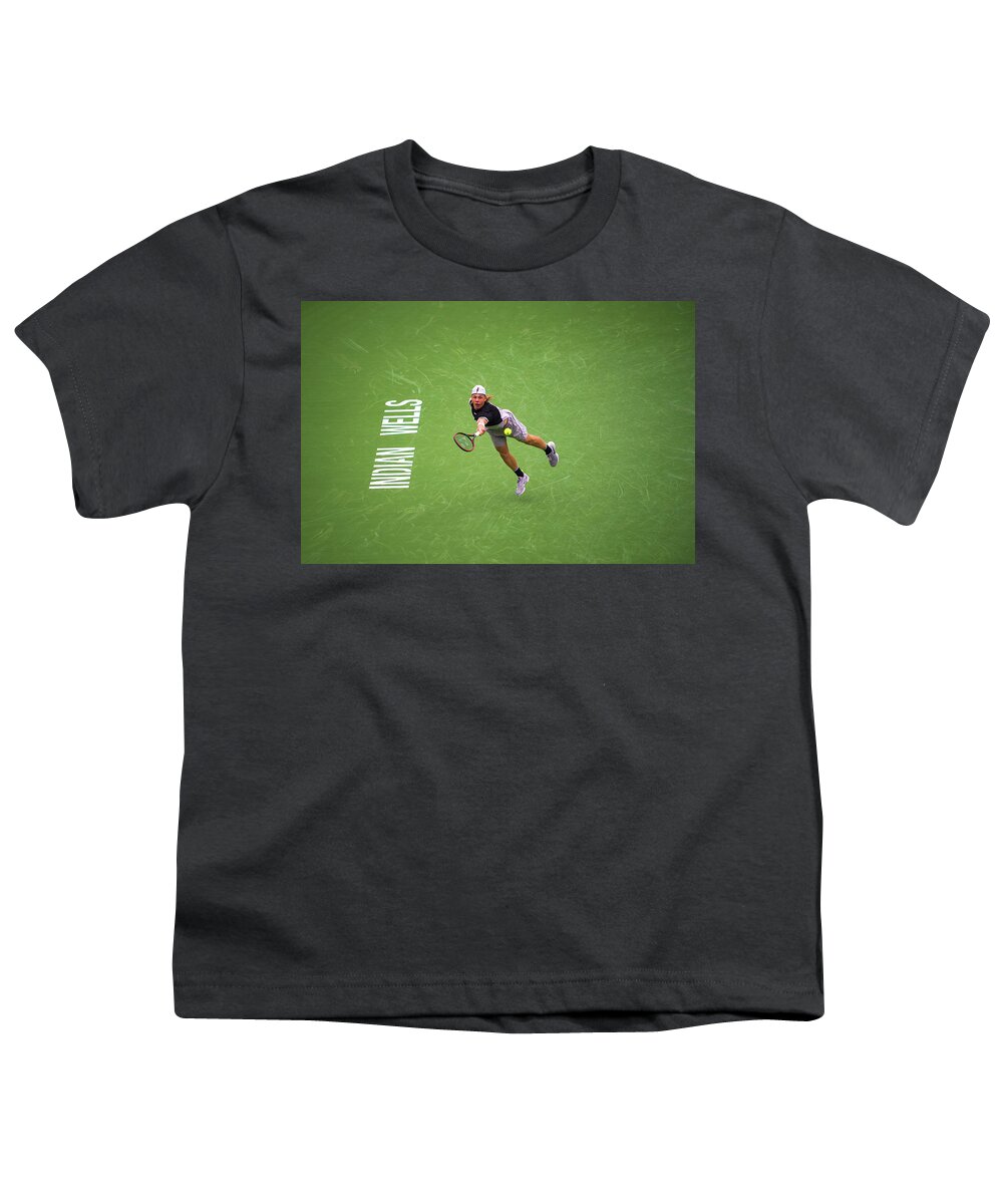 Tennis Youth T-Shirt featuring the photograph Shapovalov by Bill Cubitt