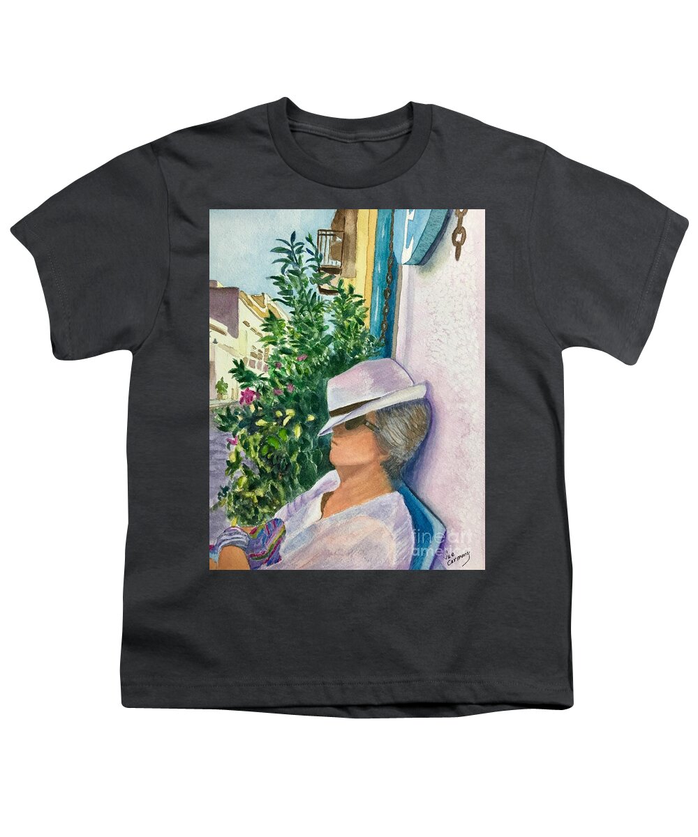 Siesta Youth T-Shirt featuring the painting Siesta Time by Sue Carmony