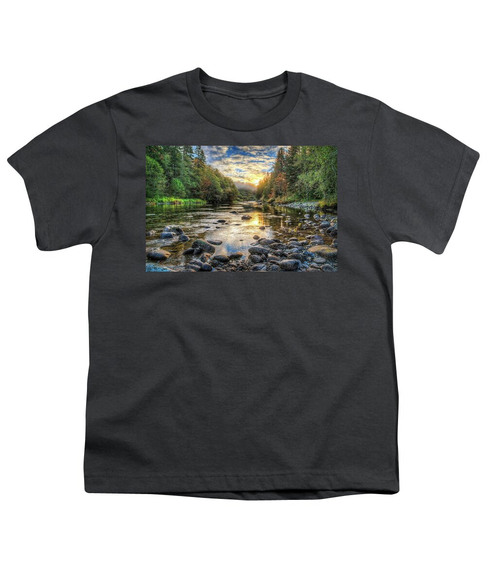 Sunrise Youth T-Shirt featuring the photograph Skykomish Sunrise by Spencer McDonald