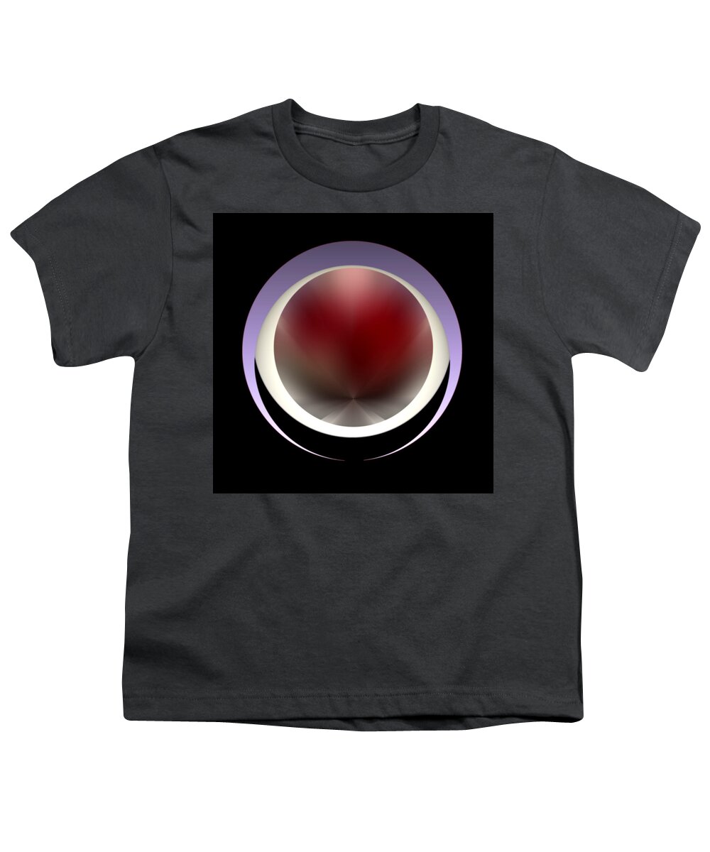 Abstract Youth T-Shirt featuring the digital art Smile by John Krakora