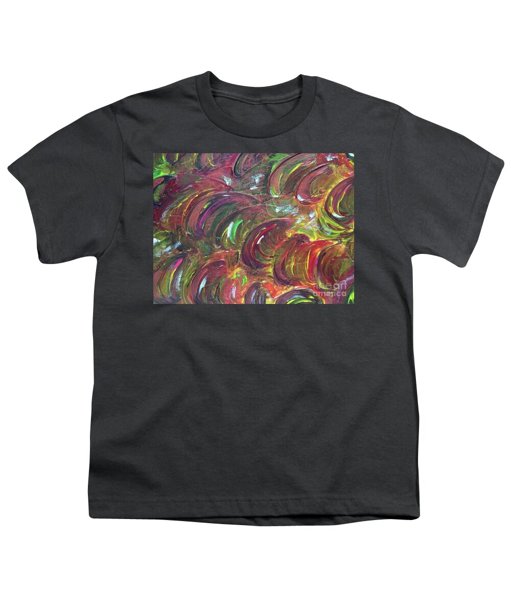 Snow In Autumn Youth T-Shirt featuring the painting Snow in Autumn by Sarahleah Hankes