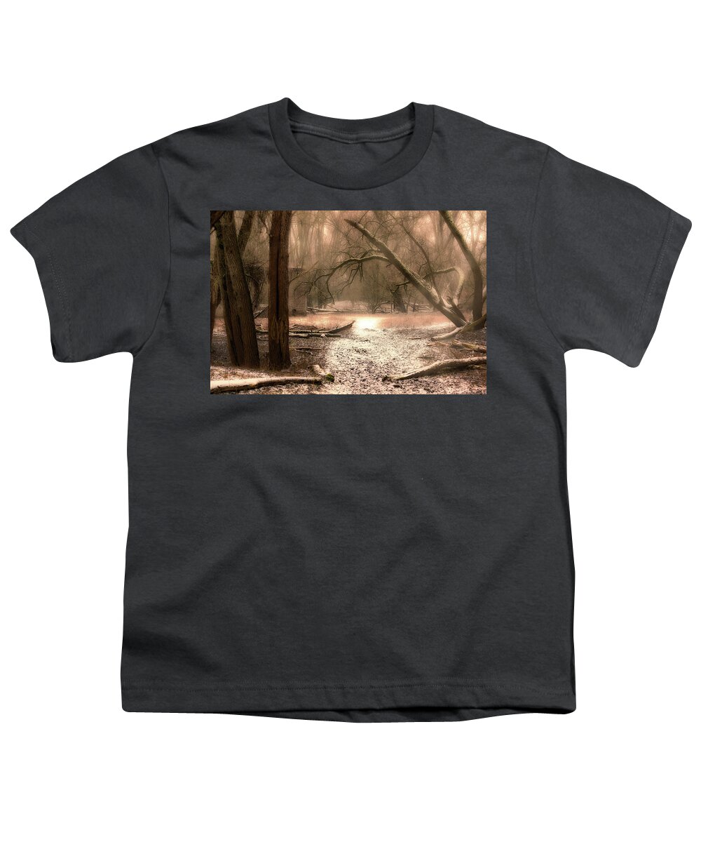 Gelderland Youth T-Shirt featuring the photograph Snow in the forest - Color by Tim Abeln