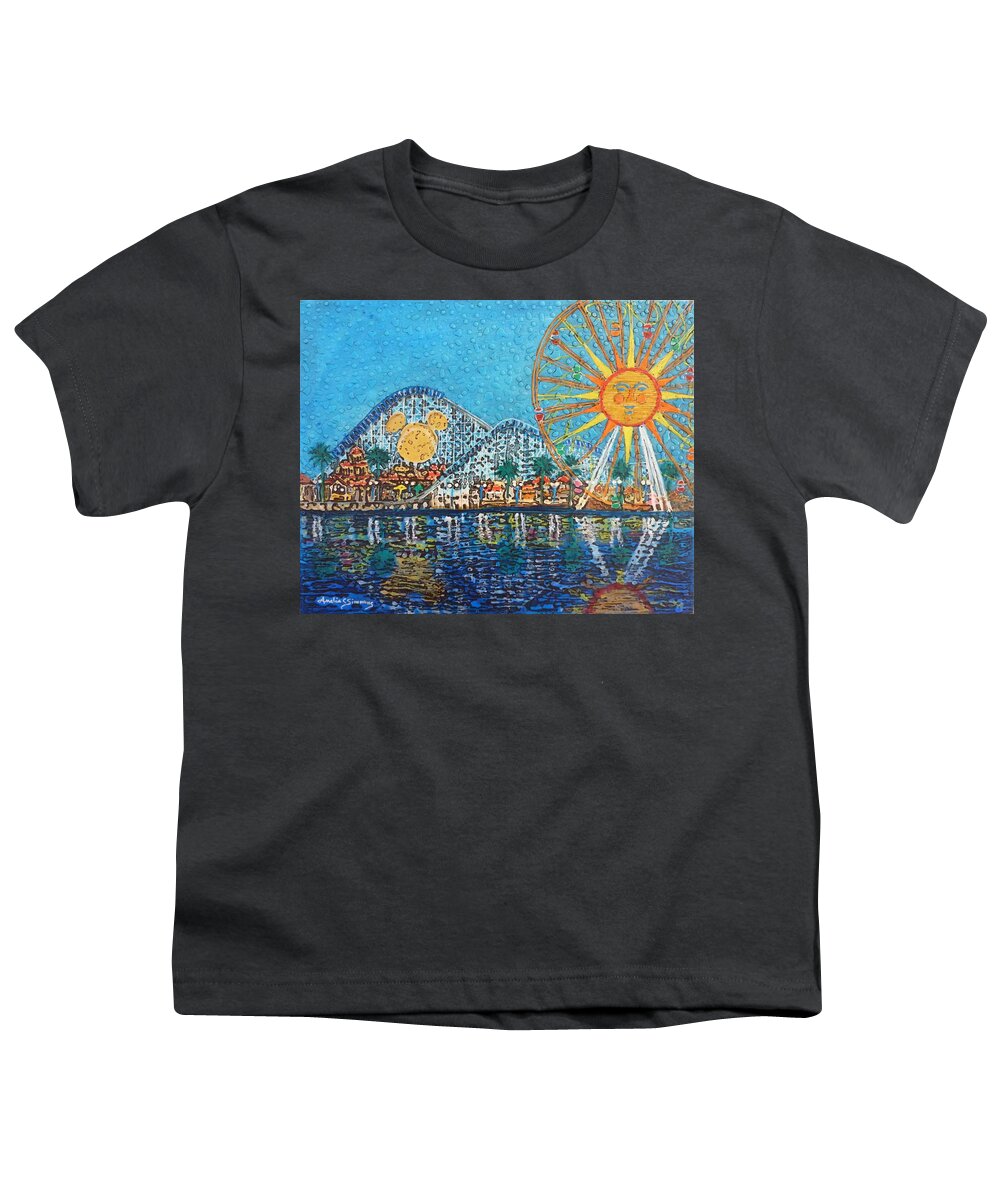 California Adventure Youth T-Shirt featuring the painting So Cal Adventure by Amelie Simmons