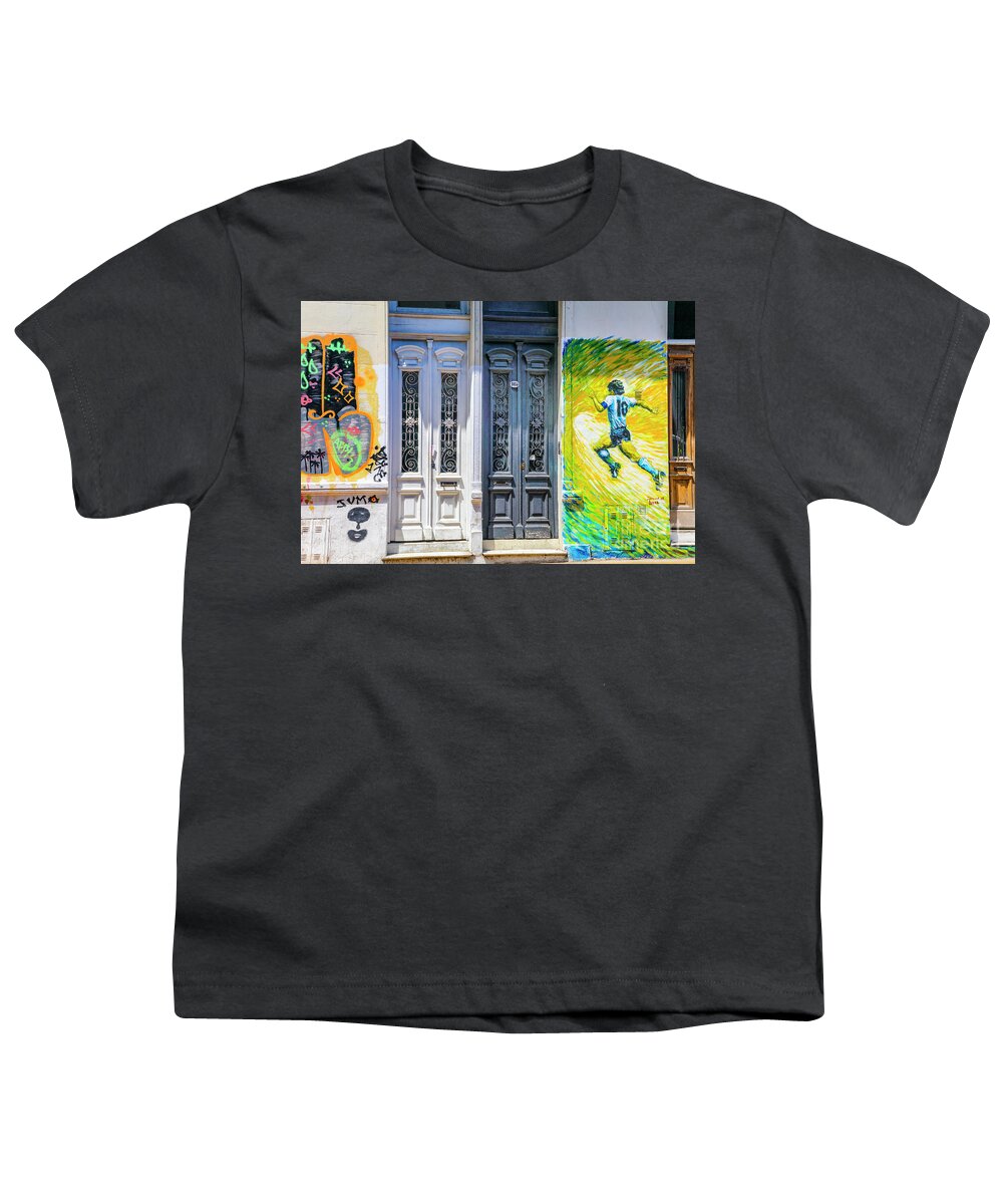 Buenos Aires Streets And Art Youth T-Shirt featuring the photograph Soccer Street by Rick Bragan