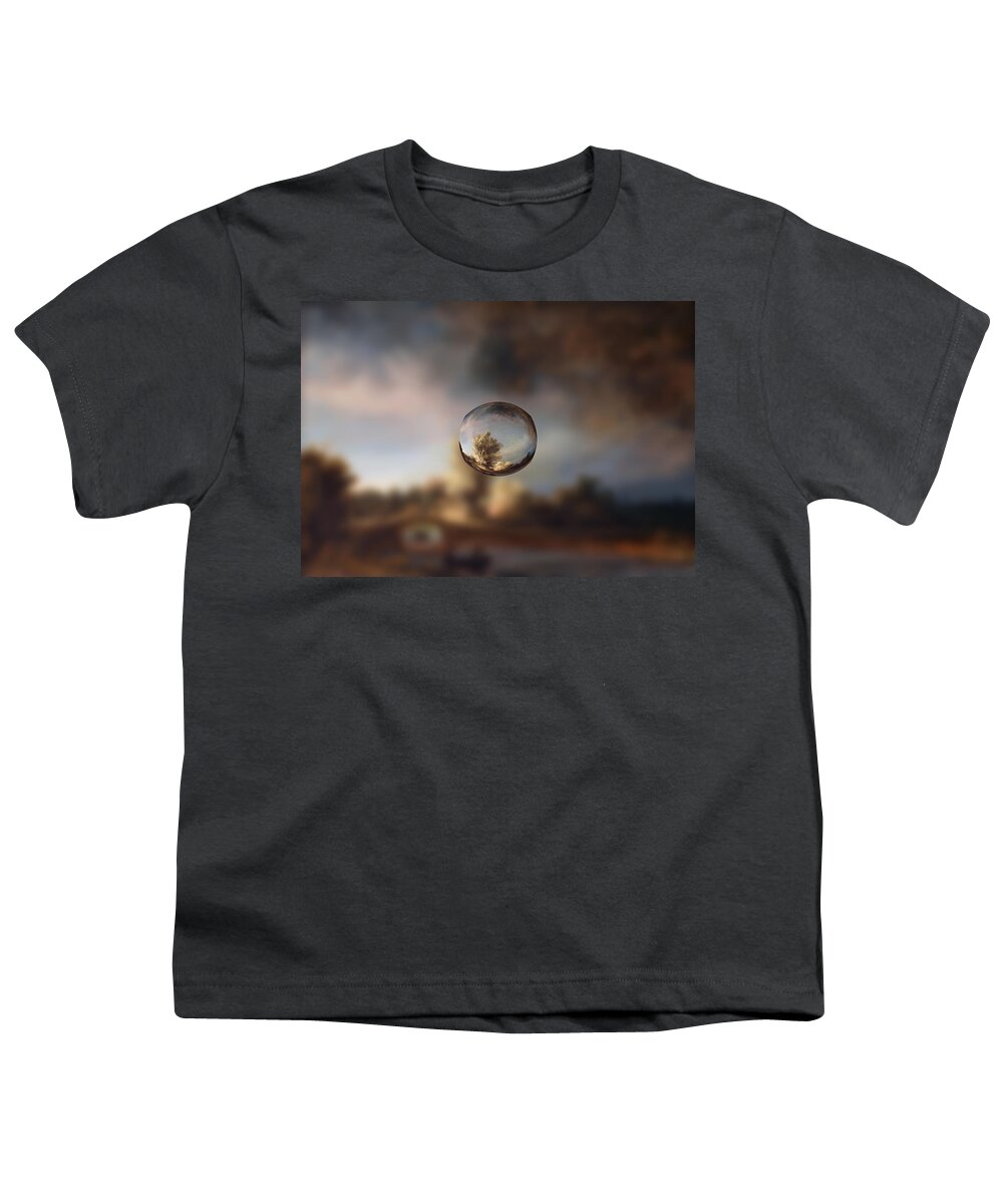 Abstract In The Living Room Youth T-Shirt featuring the digital art Sphere 13 Rembrandt by David Bridburg