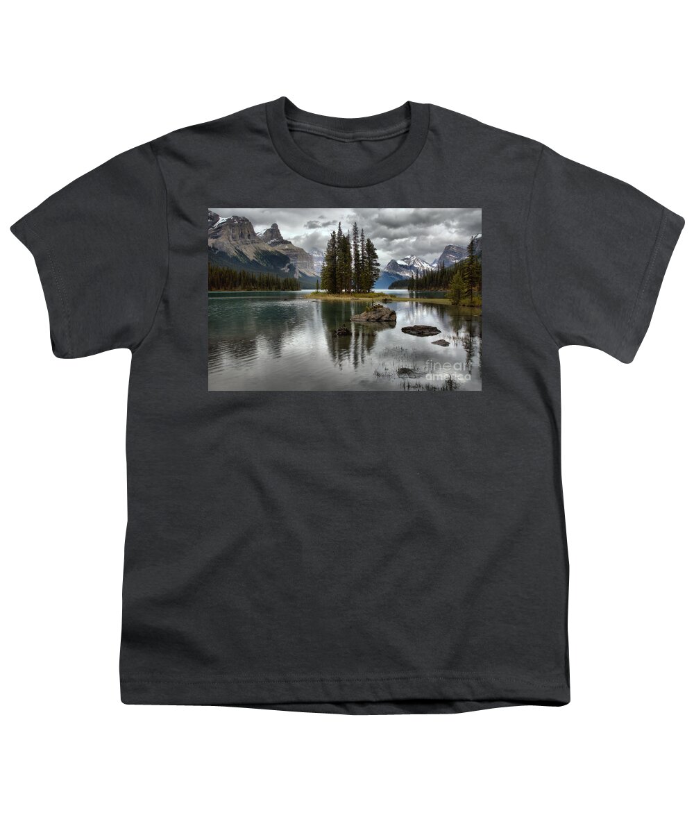 Spirit Island Youth T-Shirt featuring the photograph Spiritual Reflections Under The Storm Clouds by Adam Jewell