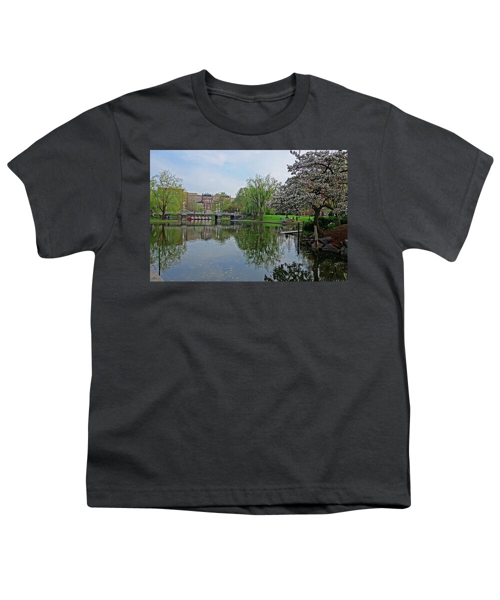 Boston Youth T-Shirt featuring the photograph Spring in the Boston Public Garden Boston MA by Toby McGuire