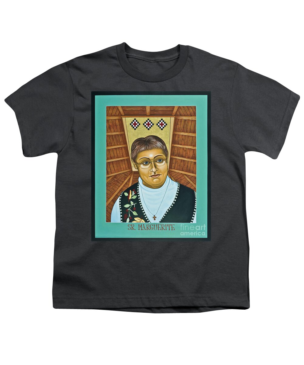 Sr. Marguerite Bartz Youth T-Shirt featuring the painting Sr. Marguerite Bartz - LWMAB by Lewis Williams OFS