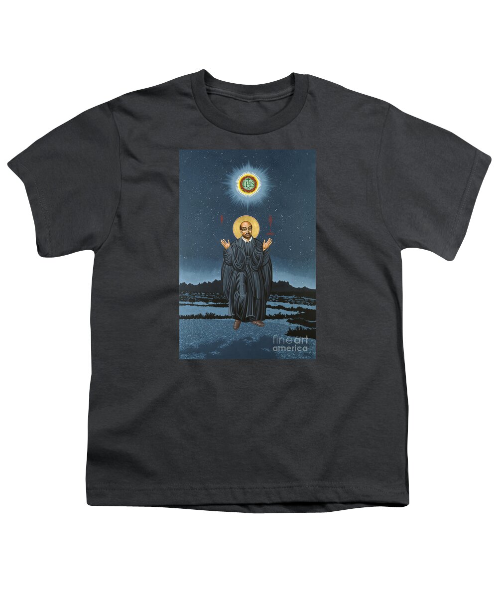 St. Ignatius Youth T-Shirt featuring the painting St. Ignatius in Prayer Beneath the Stars 137 by William Hart McNichols