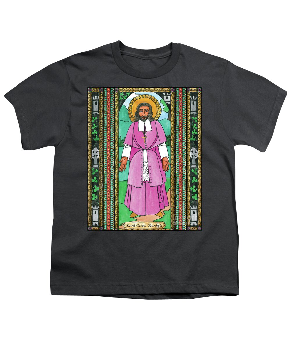 Saint Oliver Plunkett Youth T-Shirt featuring the painting St. Oliver Plunkett by Brenda Nippert