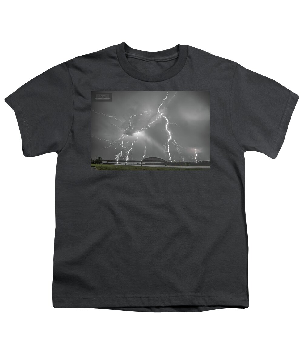Lightning Youth T-Shirt featuring the photograph Stack 1 by Paul Brooks