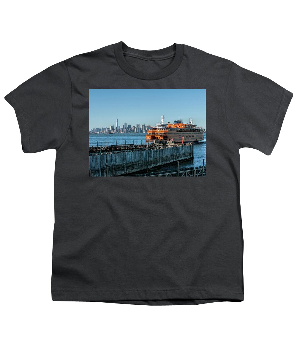  Youth T-Shirt featuring the photograph Staten Island Ferry by Steve Sahm