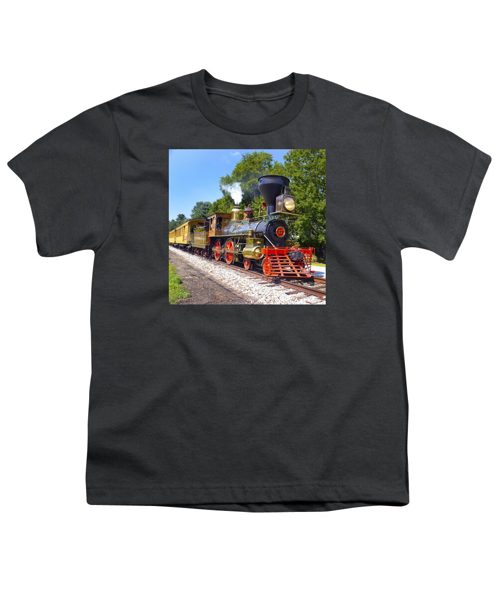Abraham Lincoln Youth T-Shirt featuring the photograph Steaming into History by Paul W Faust - Impressions of Light