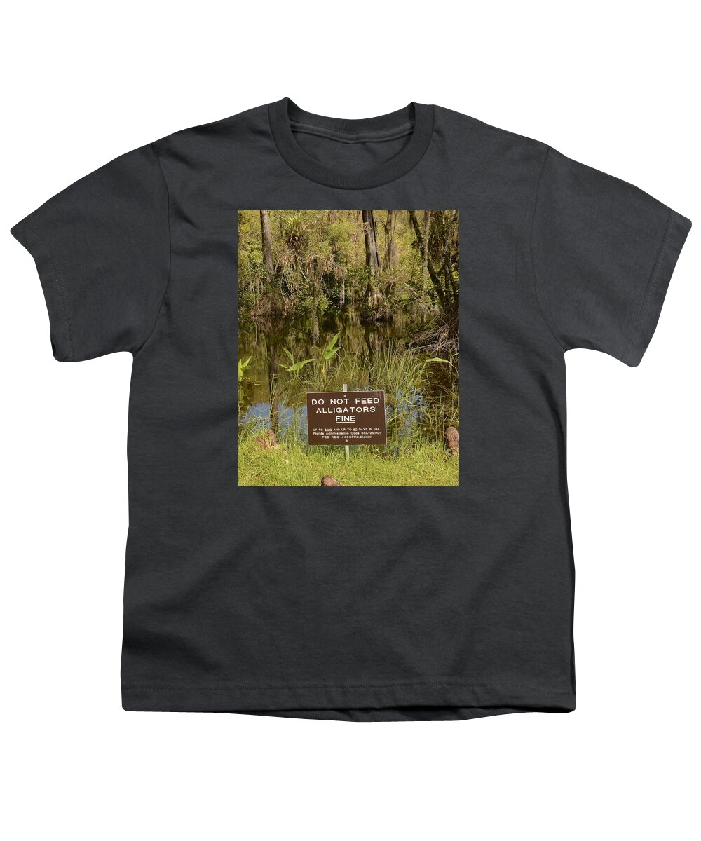 Everglades Youth T-Shirt featuring the photograph Stern Warning by Carol Bradley