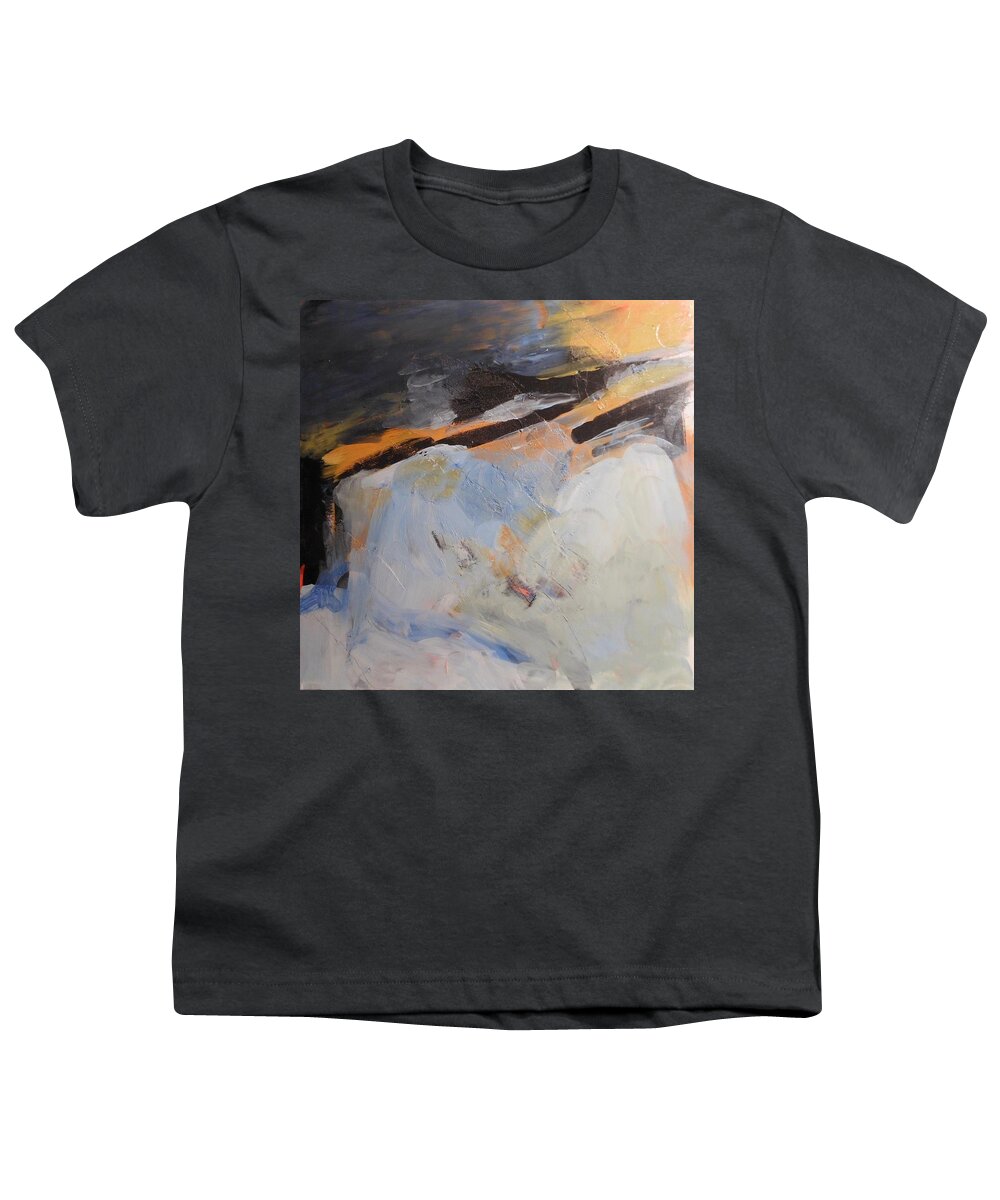 Abstract Youth T-Shirt featuring the painting Storm Clouds by Sharon Cromwell
