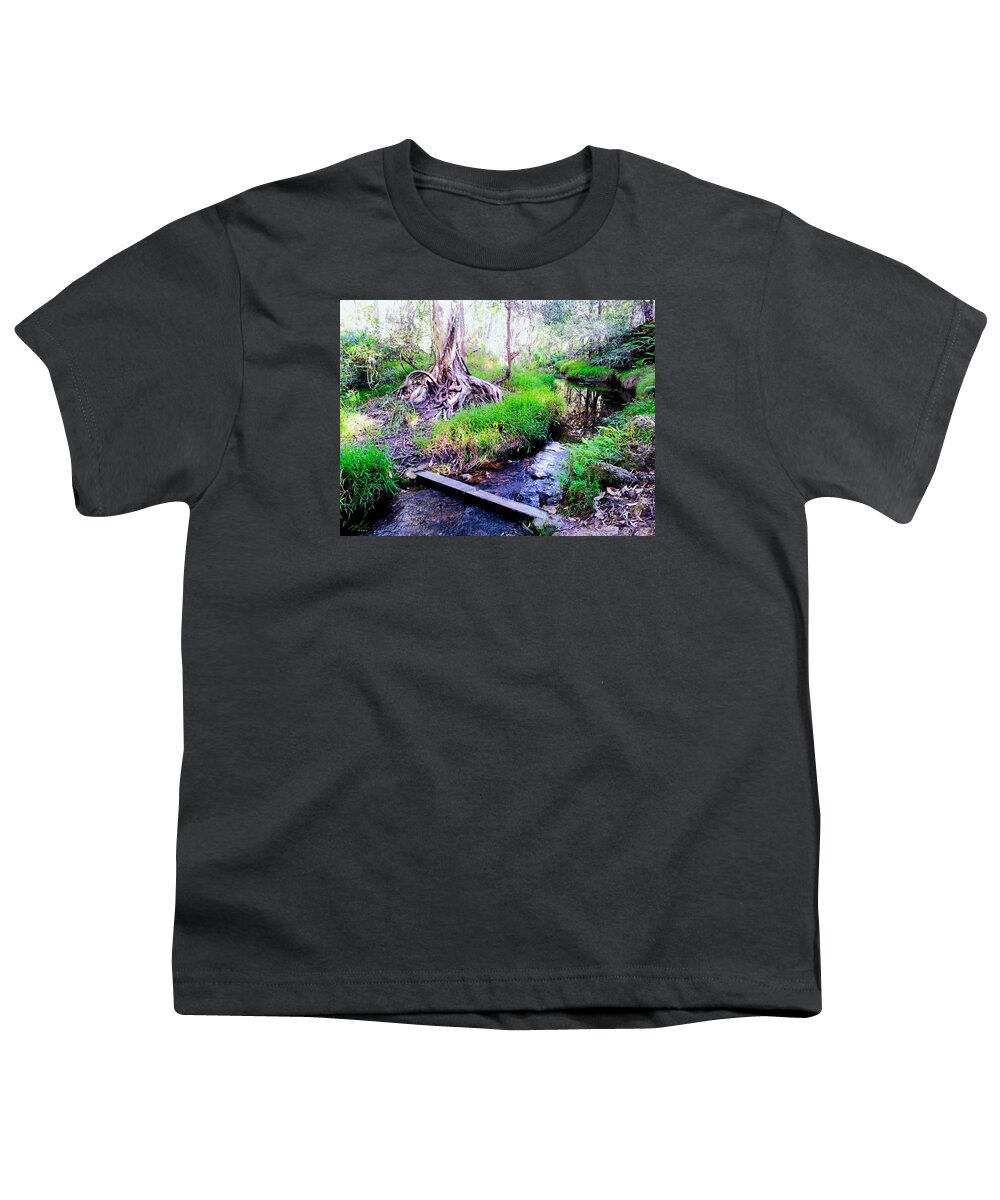 Landscape Youth T-Shirt featuring the photograph Stream Crossing by Michael Blaine