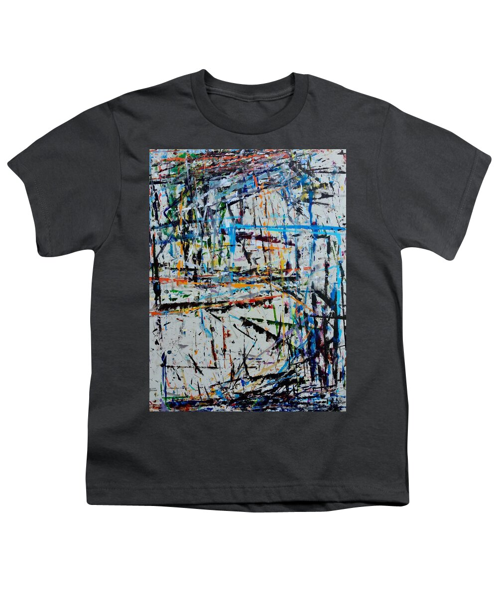 Abstract Youth T-Shirt featuring the painting Subterfuge by Joel Tesch