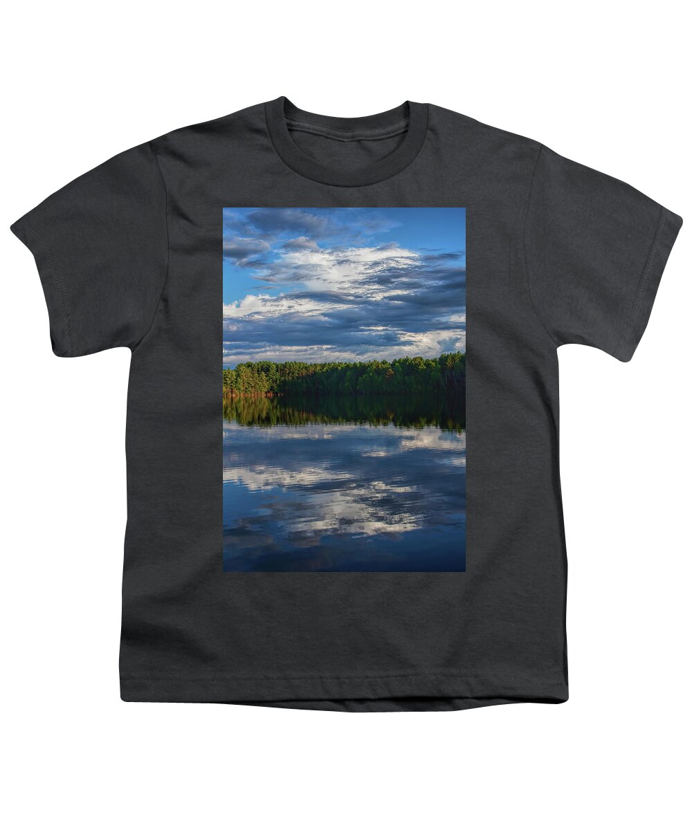 Buck Lake Youth T-Shirt featuring the photograph Summer Sundown On Buck Lake by Dale Kauzlaric