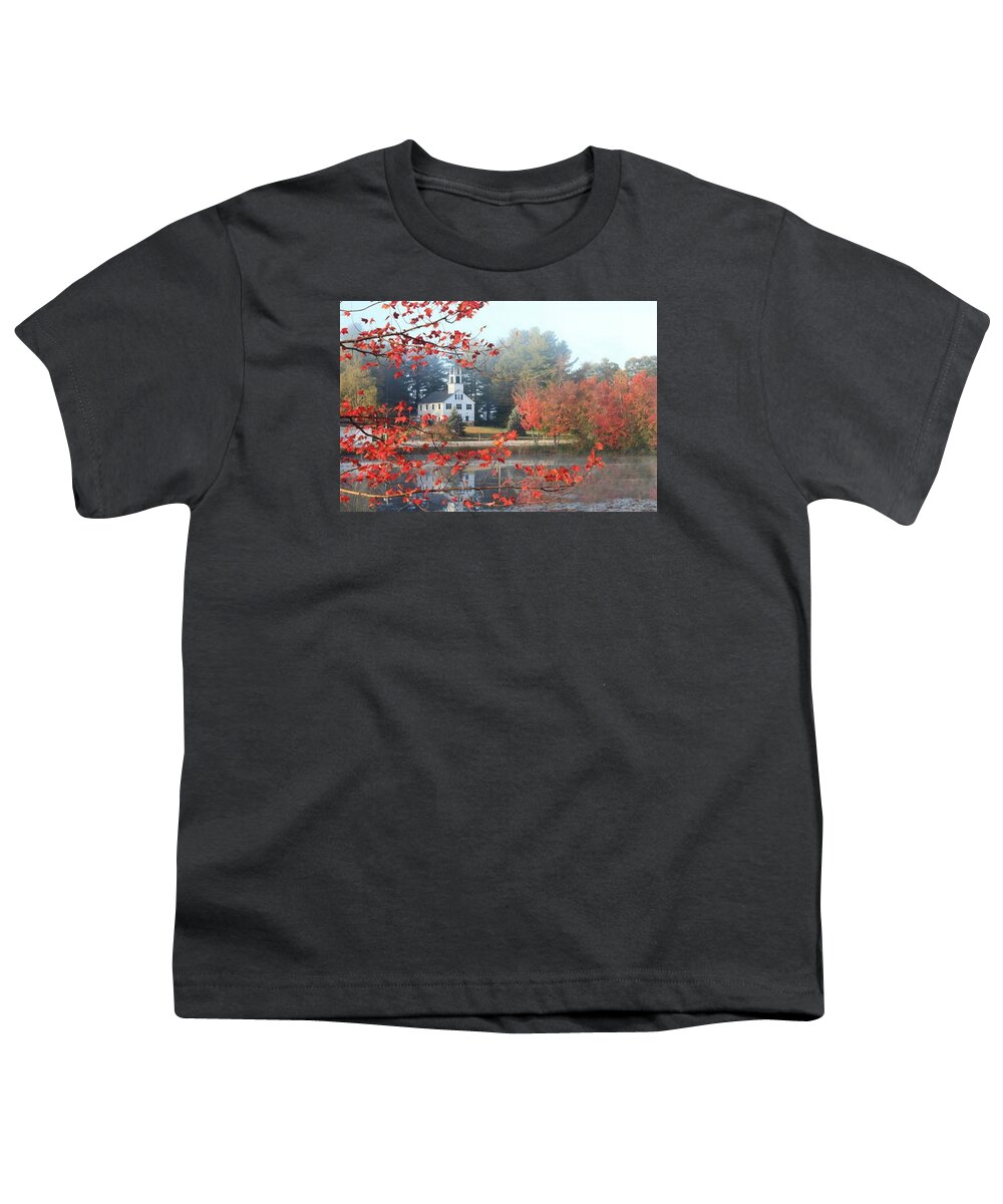 New England Youth T-Shirt featuring the photograph Sunday Morning by Carolyn Mickulas