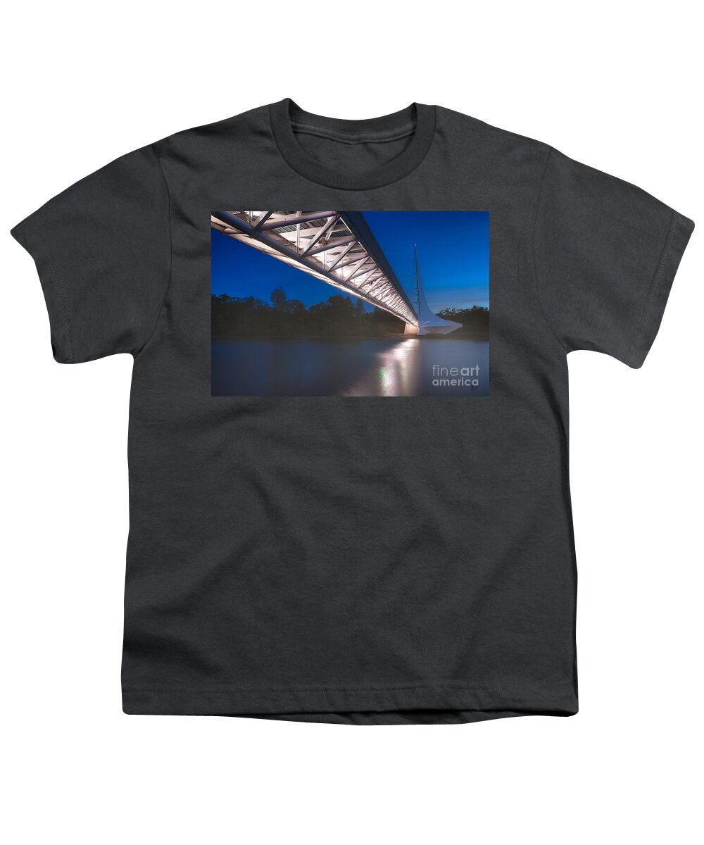Sundial Bridge Youth T-Shirt featuring the photograph Sundial Bridge 4 by Anthony Michael Bonafede