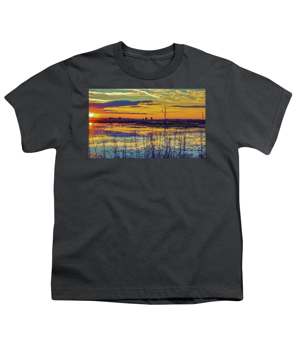 Bird Youth T-Shirt featuring the photograph Sunrise at a Wildlife Paradise by DB Hayes