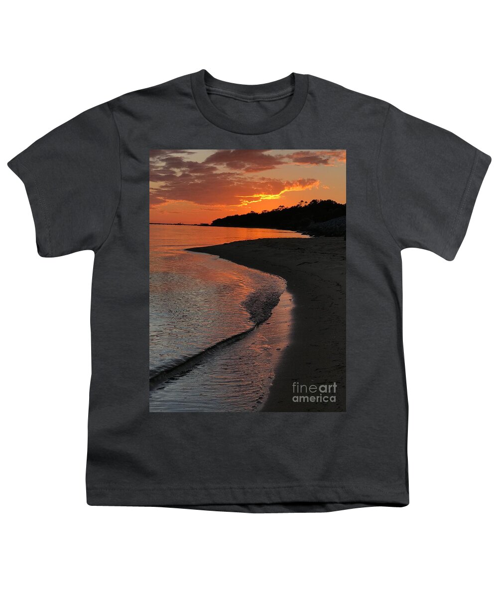 Sunsets Youth T-Shirt featuring the photograph Sunset Bay by Lori Mellen-Pagliaro