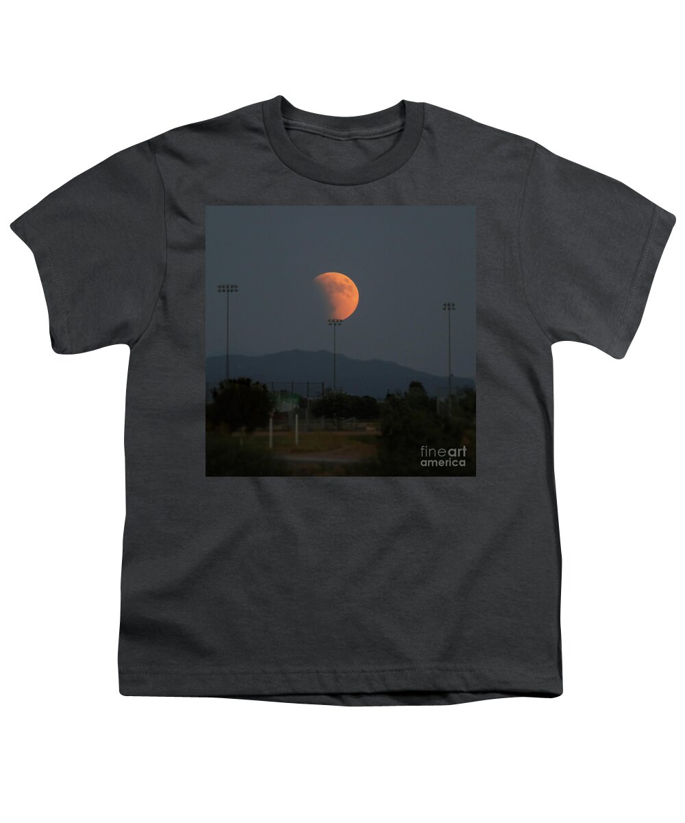 Super Moon Youth T-Shirt featuring the photograph Supermoon Balancing Act by Marilyn Smith
