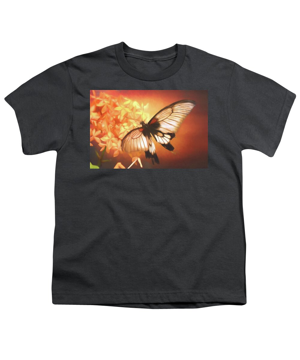 Butterfly Youth T-Shirt featuring the photograph Swallowtail Butterfly by Susan Rissi Tregoning