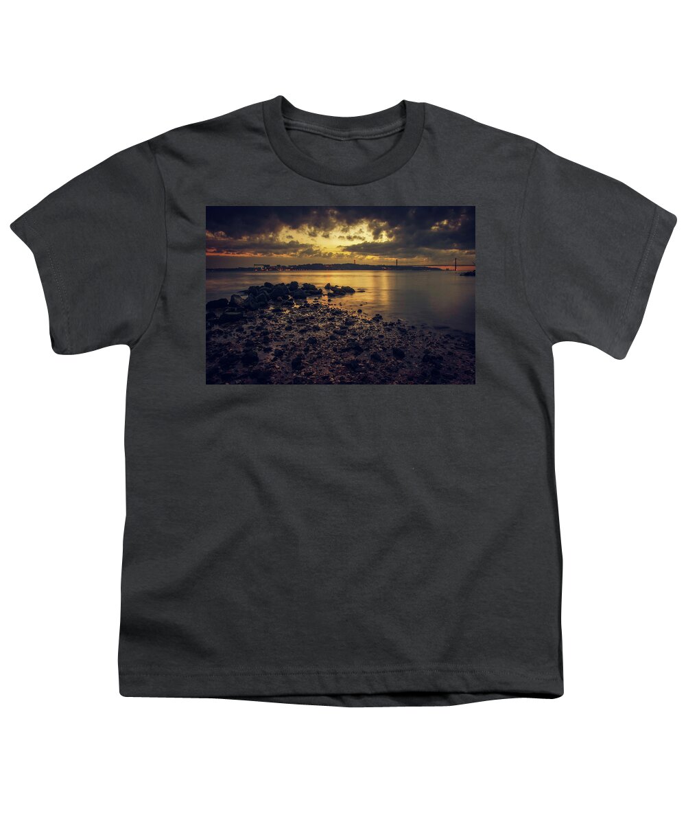 Lisbon Youth T-Shirt featuring the photograph Tagus Evening by Carlos Caetano