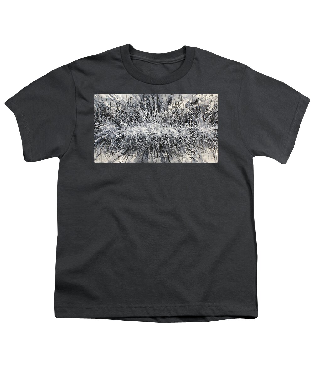 Black Youth T-Shirt featuring the painting Tangents by Michael Lang