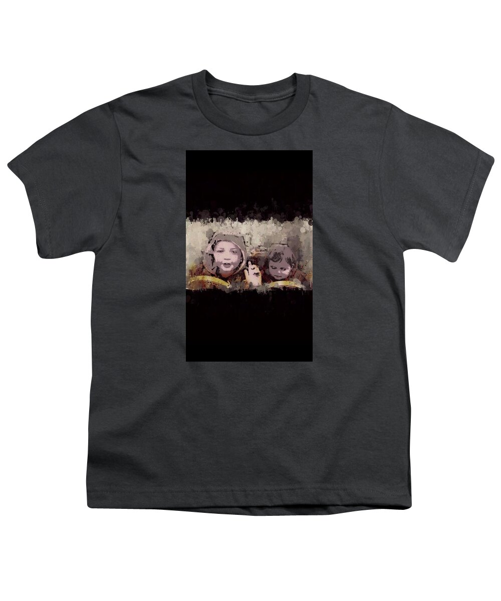 Kids Youth T-Shirt featuring the photograph Taxi for Two by Katie Reed
