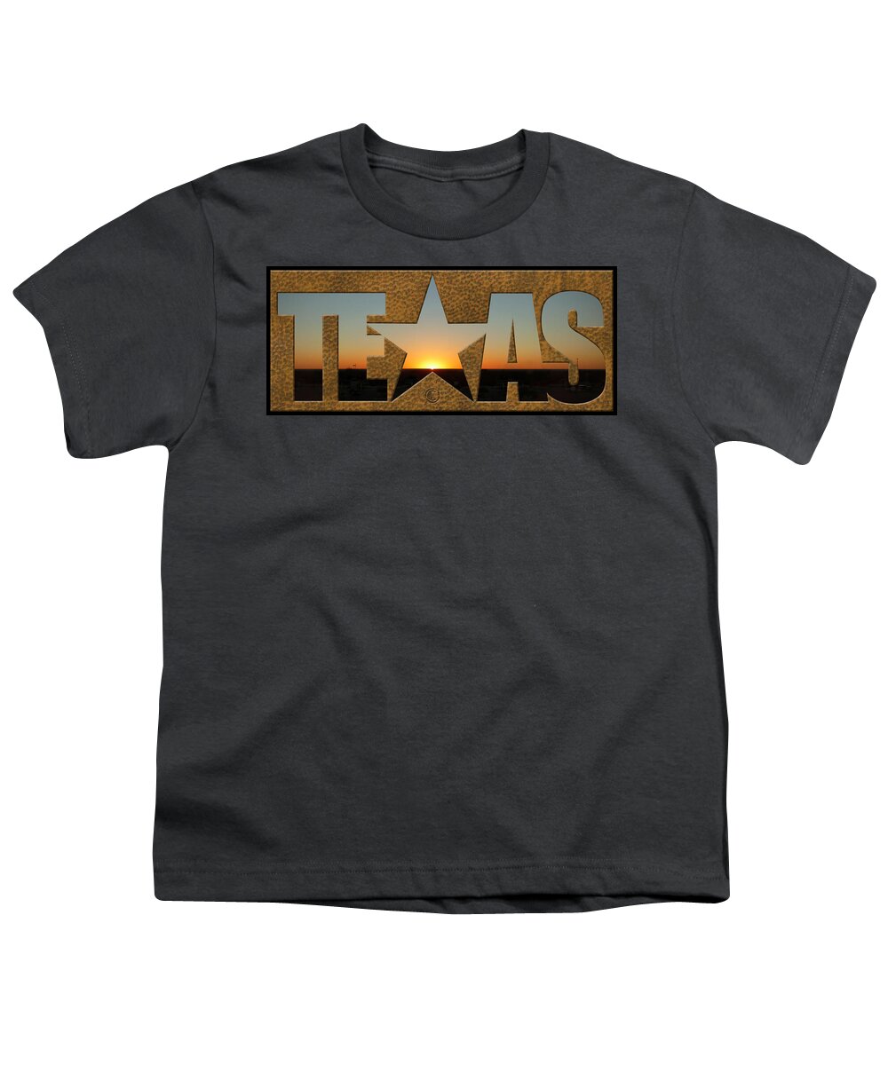 Texas Youth T-Shirt featuring the photograph TEXAS sunrise by Tim Nyberg