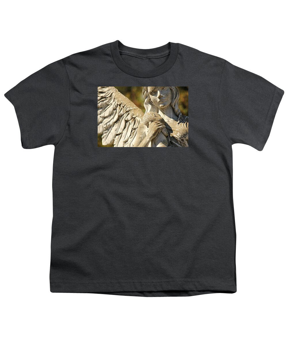 Angel Youth T-Shirt featuring the photograph The Angel at St. Thomas by Lynn Jordan